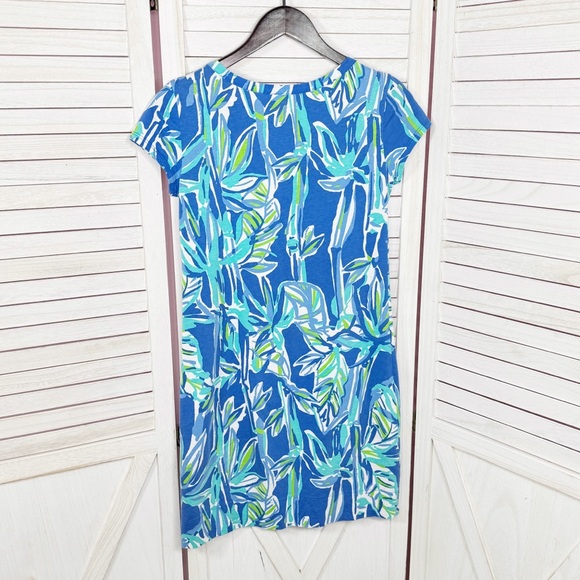 Lilly‎ Pulitzer Palmira T Shirt Dress Pima Cotton Blue Crush Bamboo XS - Picture 8 of 12